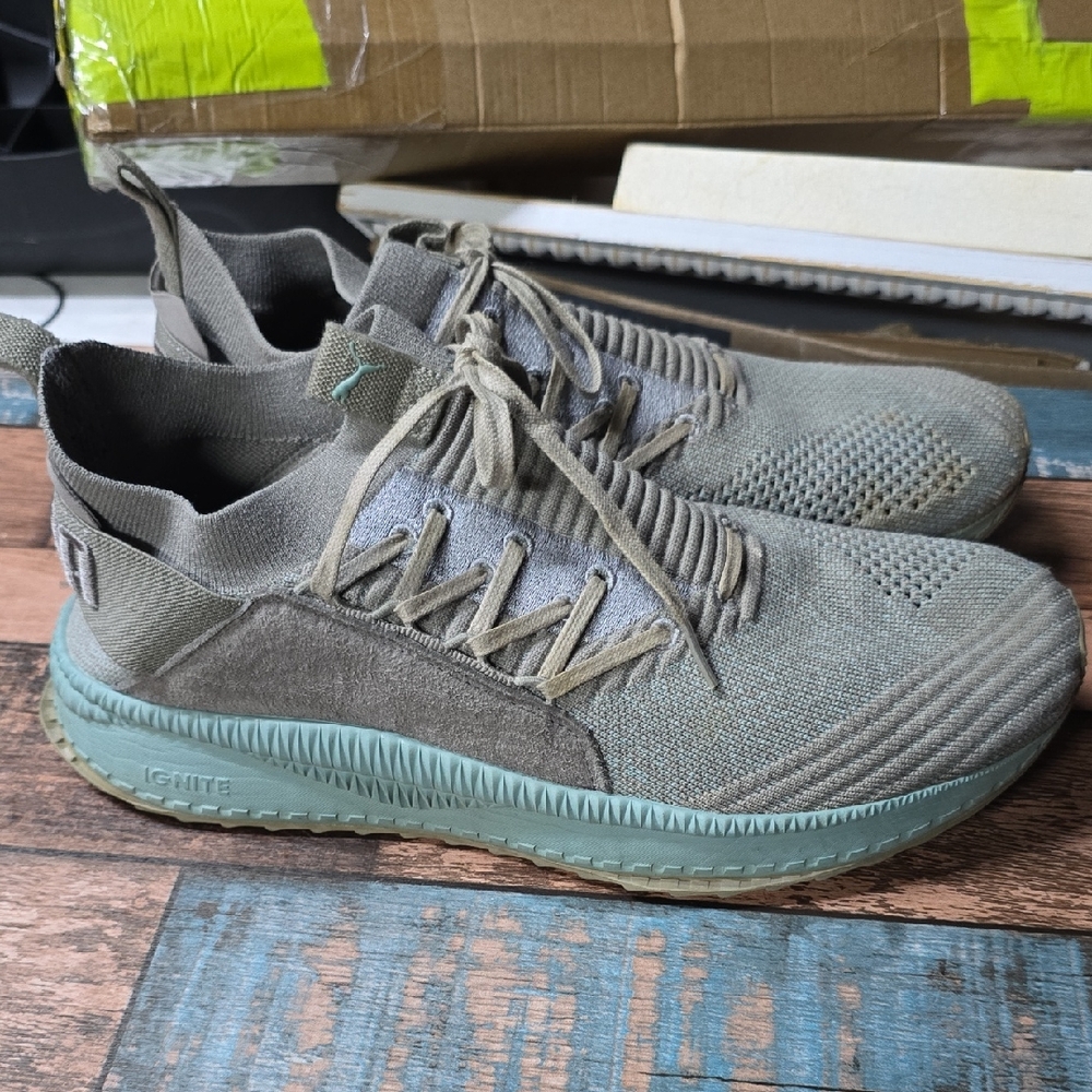Puma Olive Green Athletic Shoes